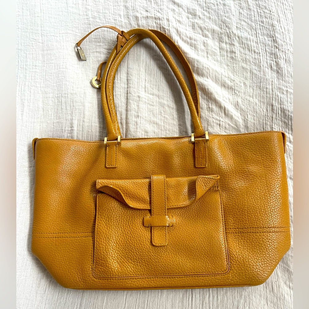 Authentic vintage Loro Piana tan leather tote